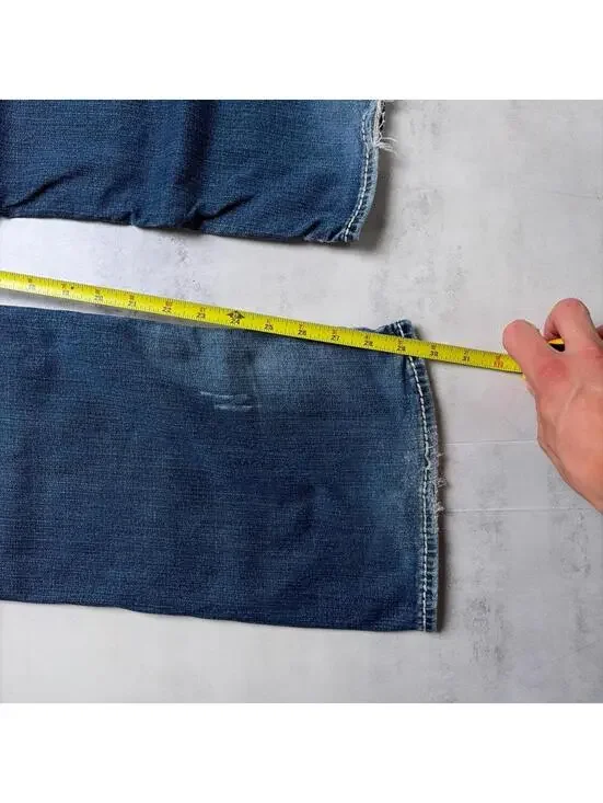 Y2K Blue Rock Revival Grunge Roza Easy Bootcut Denim Jeans - Picture 7 of 8